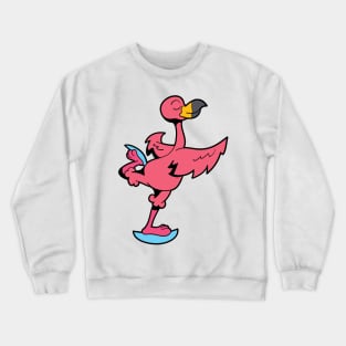 Flamingo skates - ice skating Crewneck Sweatshirt